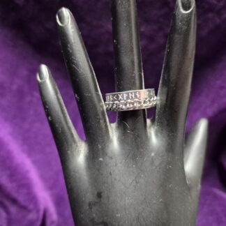 Stainless Steel Spin Ring with Viking Runes