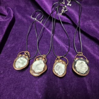 Quartz Cluster in Copper Pendants