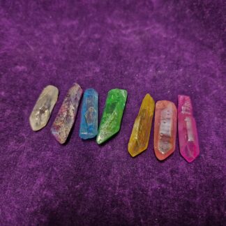 Titanium Aura Quartz Points