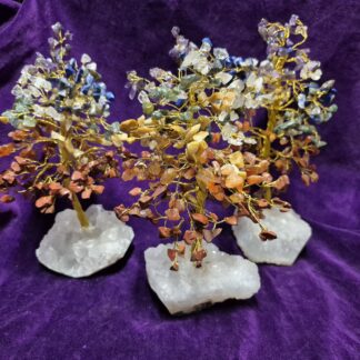 Chakra Gemstone Wire Tree on Ziolite 8" Tall